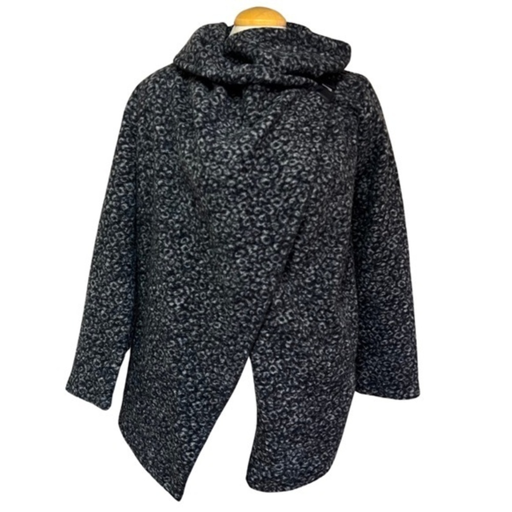 Women's Large Kenar One Button Cowl Neck Cardigan